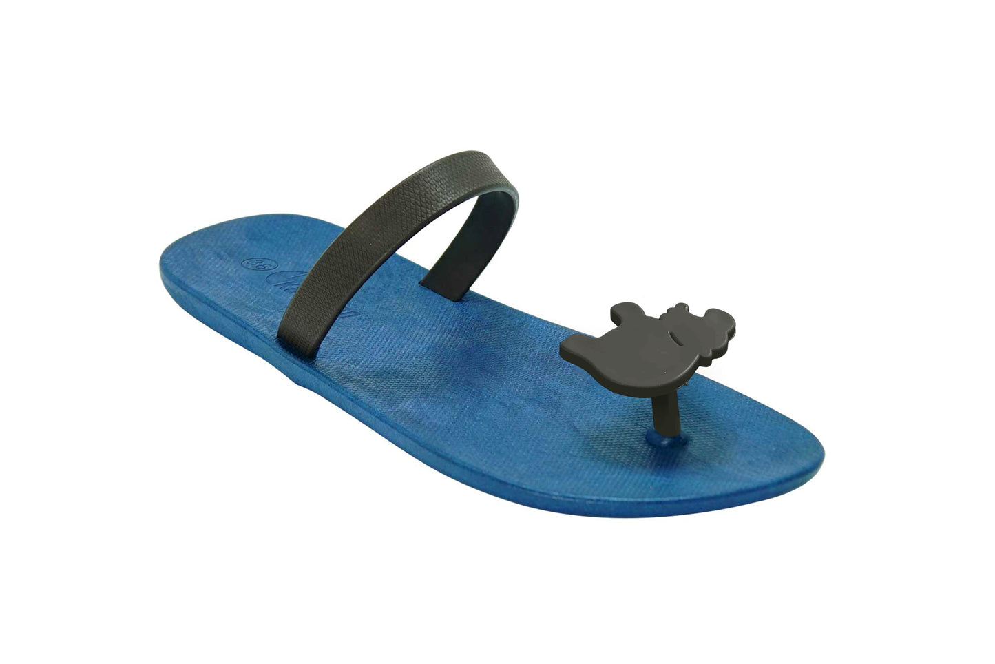 Poppi Hippo Blue Sole Brown Strap