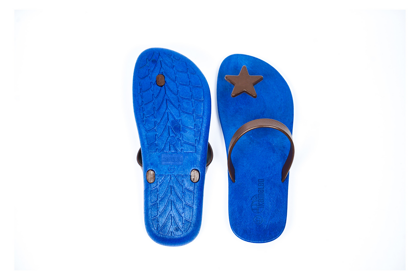Poppi Star Blue Sole Brown Strap