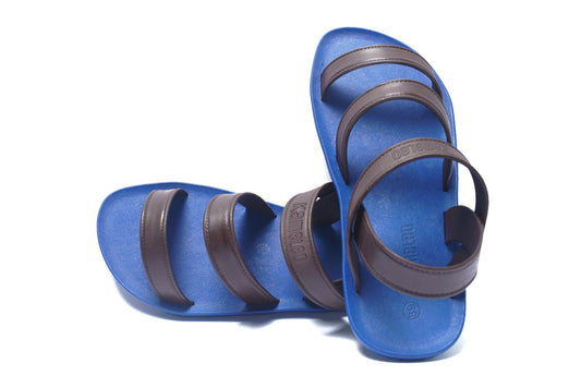 Twin Plus Blue Sole Brown Strap