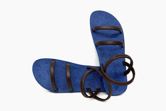 Twin Slim Blue Sole Brown Strap