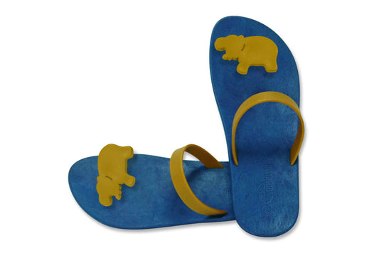 Poppi Hippo Blue Sole Caramel Strap