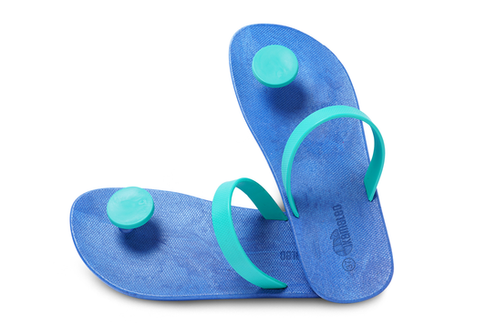 Poppi Dot Blue Sole Green Strap