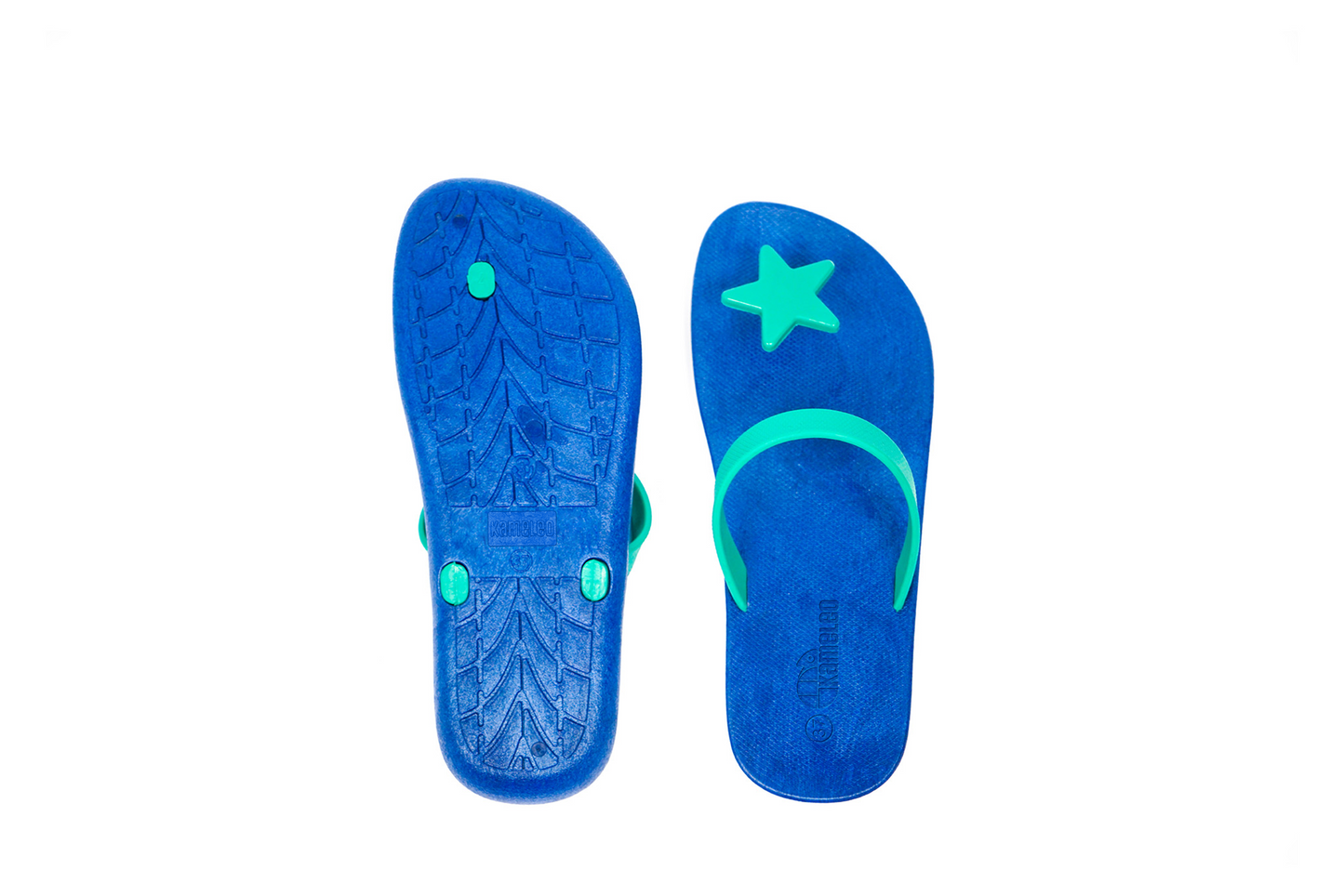 Poppi Star Blue Sole Green Strap