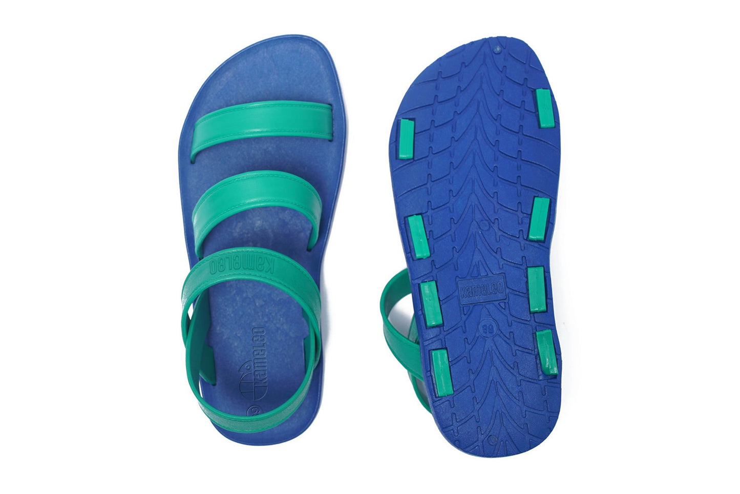 Twin Plus Blue Sole Green Strap