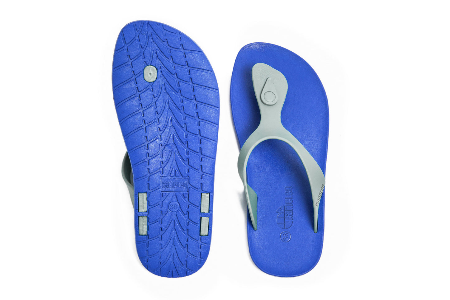 Candy Blue Sole Grey Strap