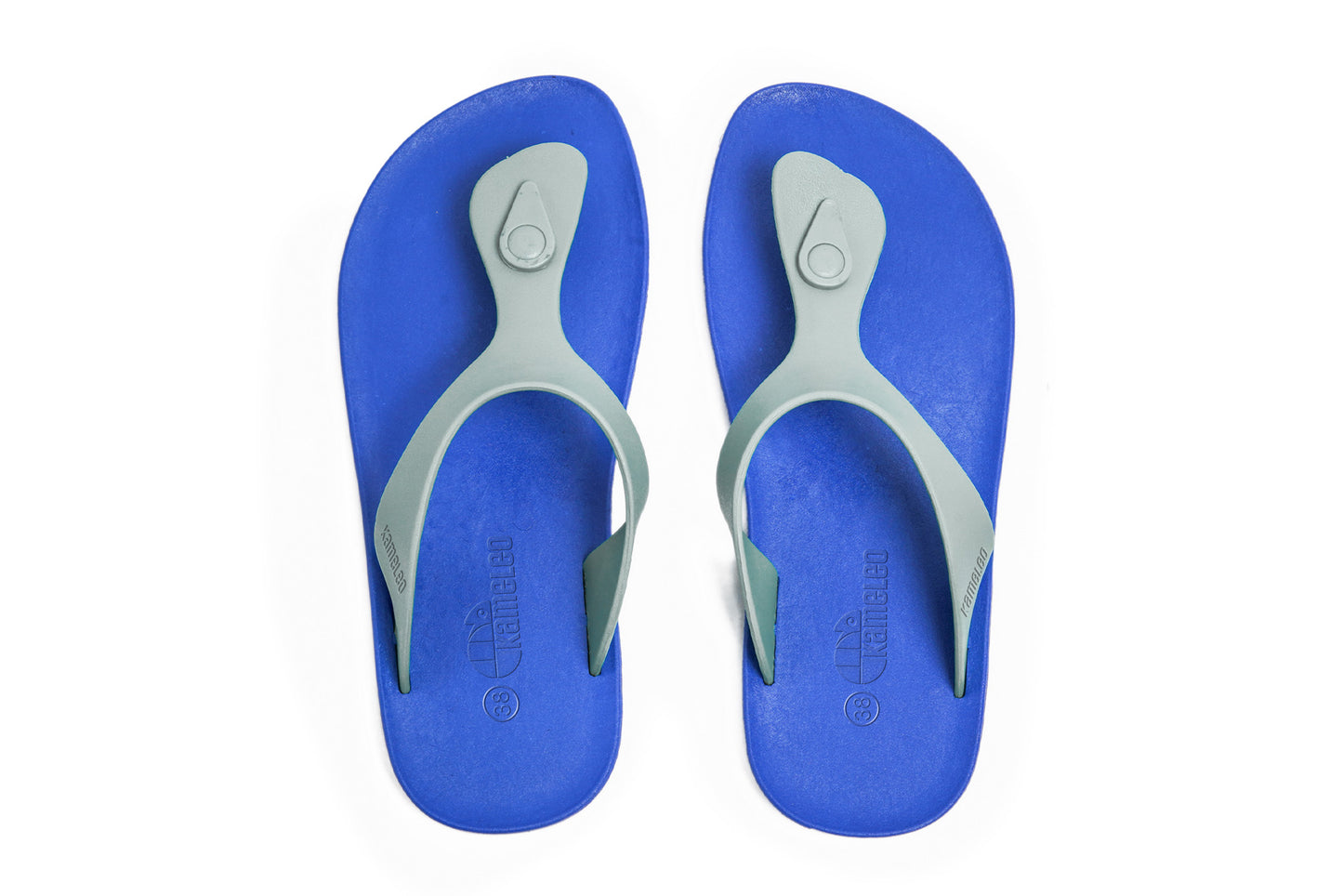 Candy Blue Sole Grey Strap