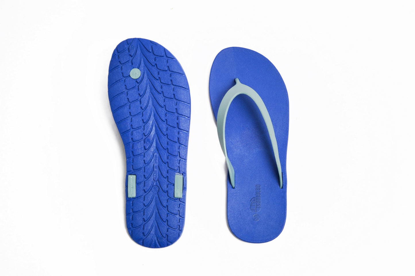 Flippy Blue Sole Grey Strap