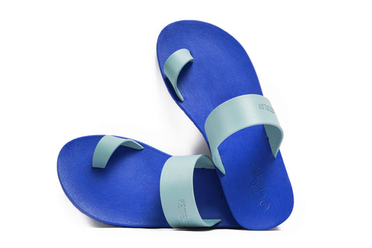 Pop Thumb Blue Sole Grey Strap