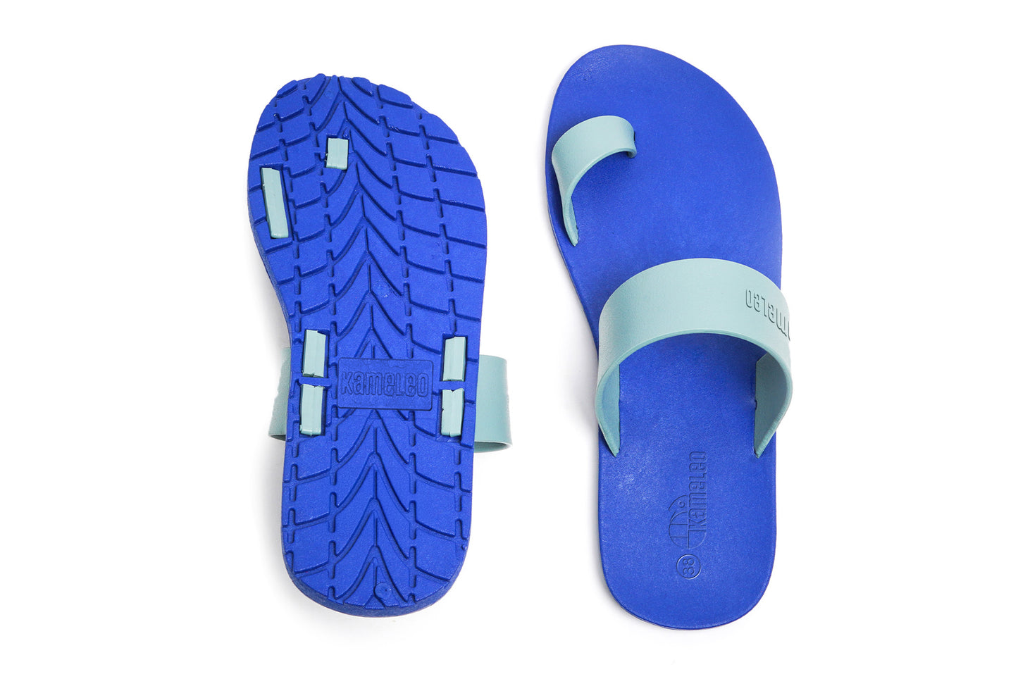 Pop Thumb Blue Sole Grey Strap