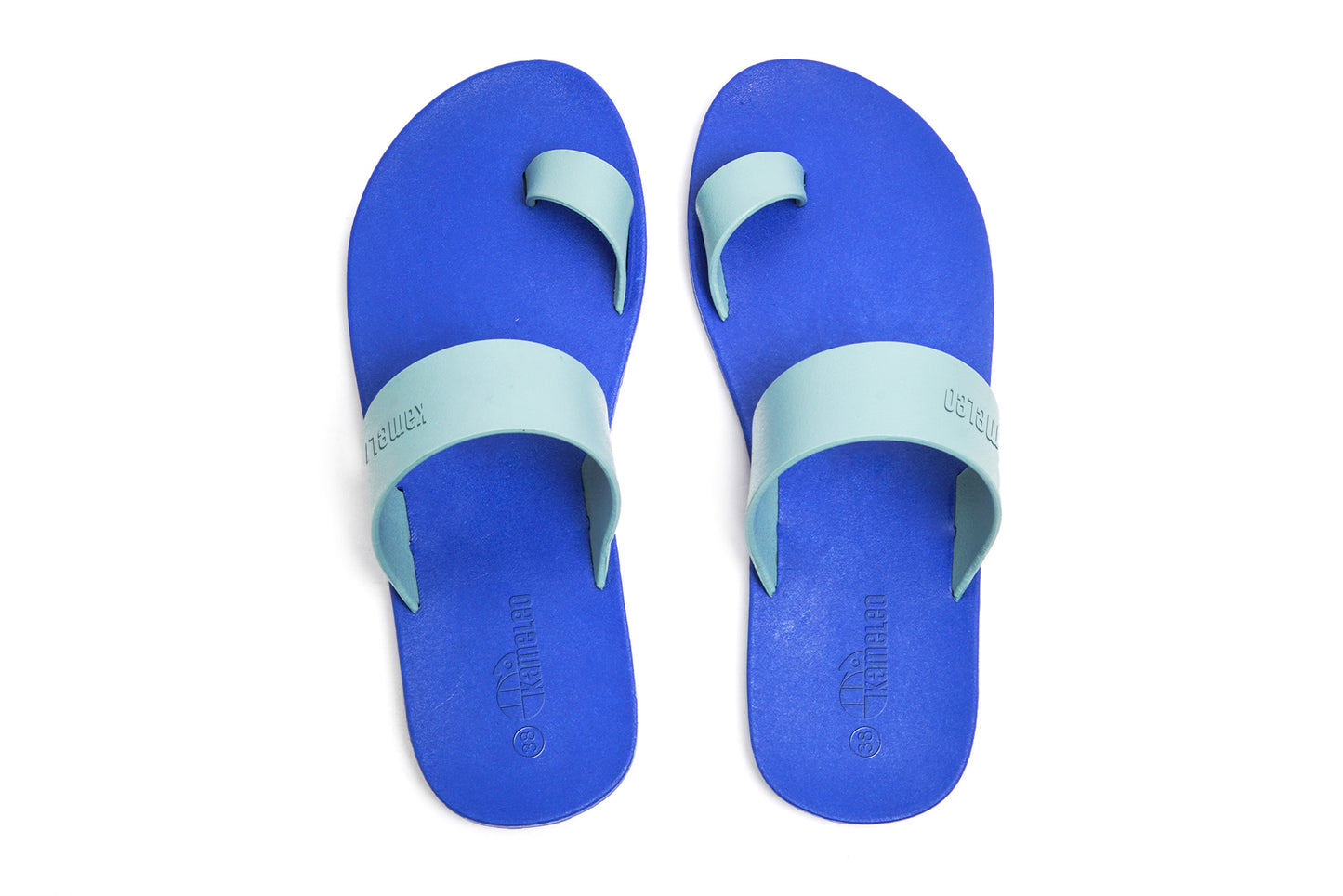 Pop Thumb Blue Sole Grey Strap