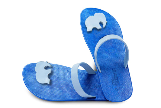 Poppi Ellie Blue Sole Grey Strap