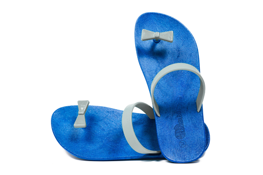 Poppi Bow Blue Sole Grey Strap