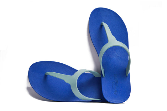 Thongs Blue Sole Grey Strap
