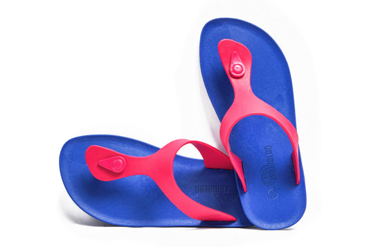 Candy Blue Sole Pink Strap