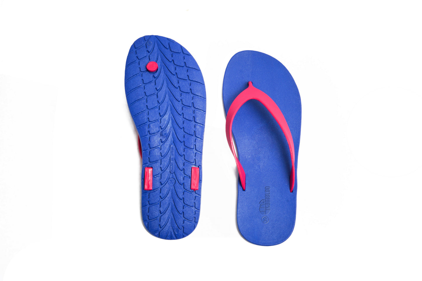 Flippy Blue Sole Pink Strap