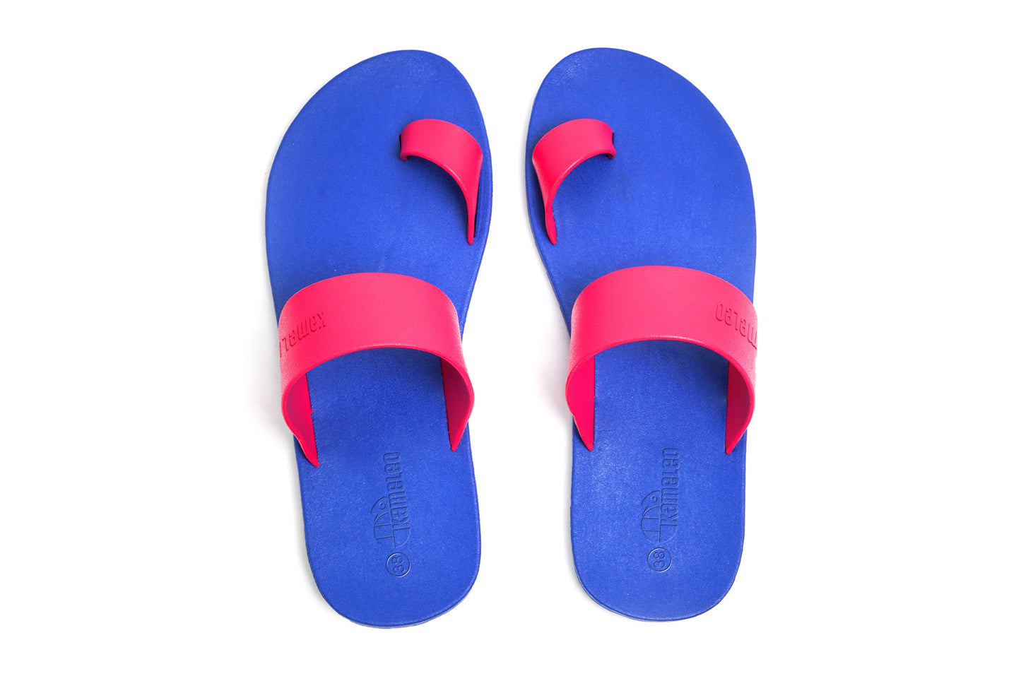 Pop Thumb Blue Sole Pink Strap