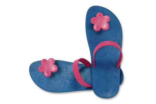 Poppi Flora Blue Sole Pink Strap