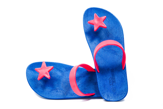 Poppi Star Blue Sole Pink Strap