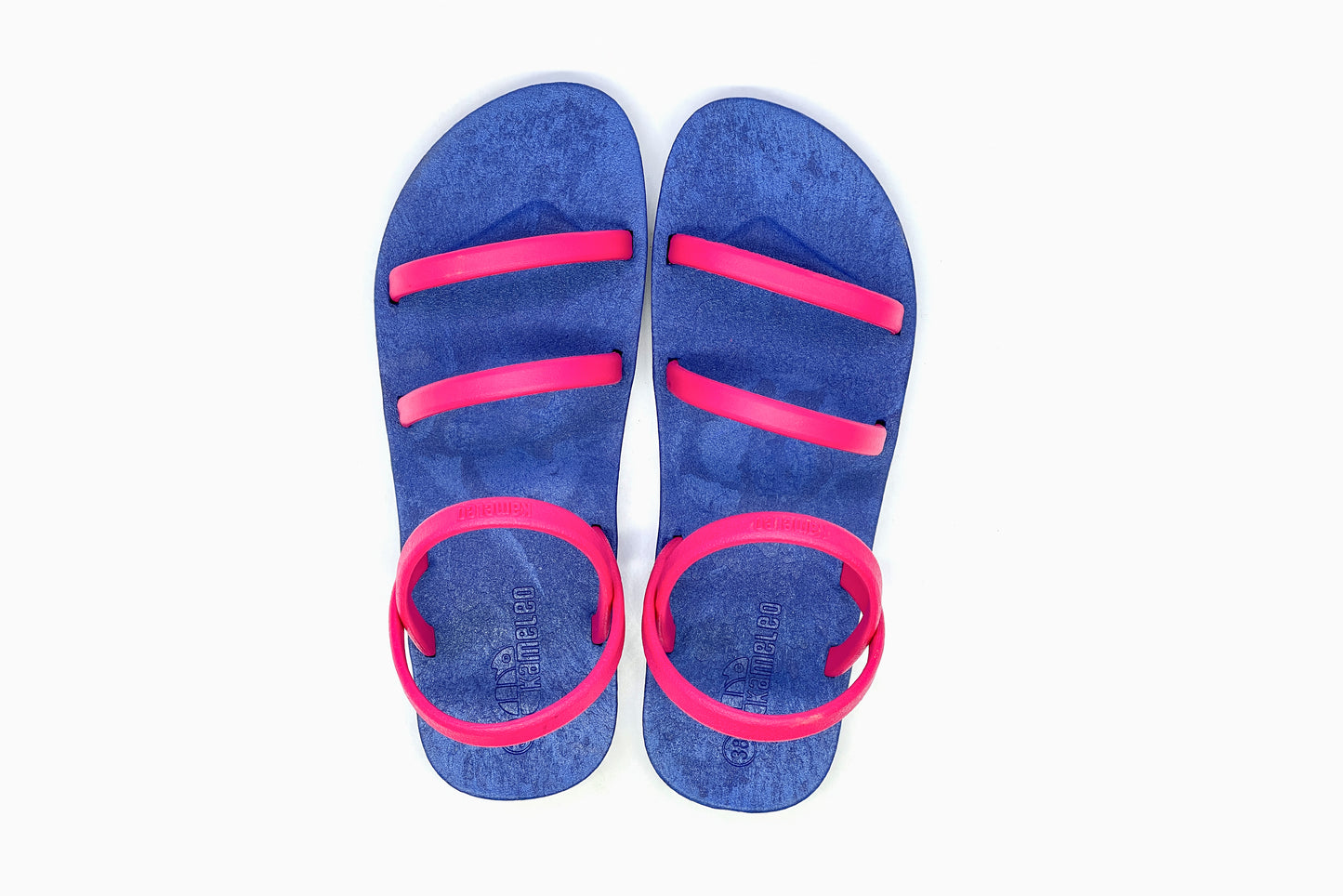 Twin Slim Blue Sole Pink Strap