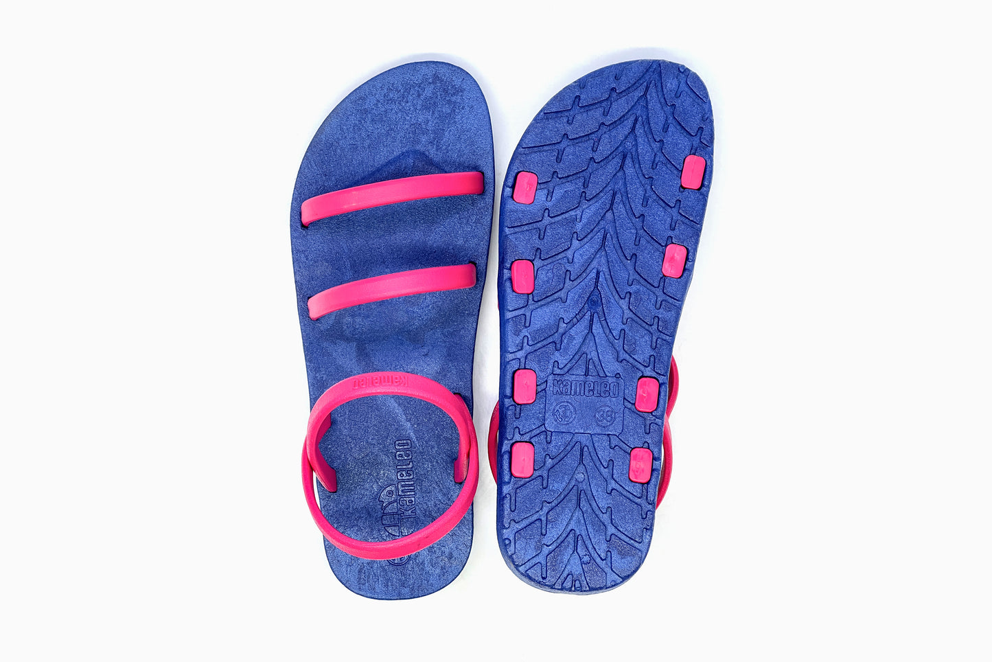 Twin Slim Blue Sole Pink Strap