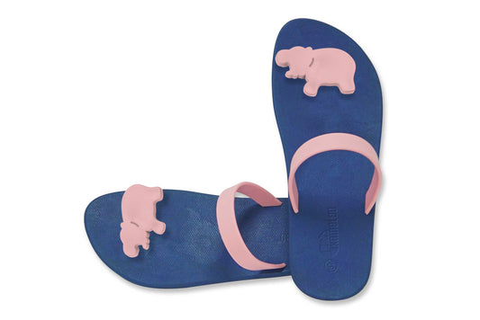 Poppi Hippo Blue Sole LightPink Strap