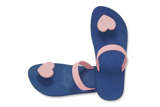 Poppi Heart Blue Sole LightPink Strap