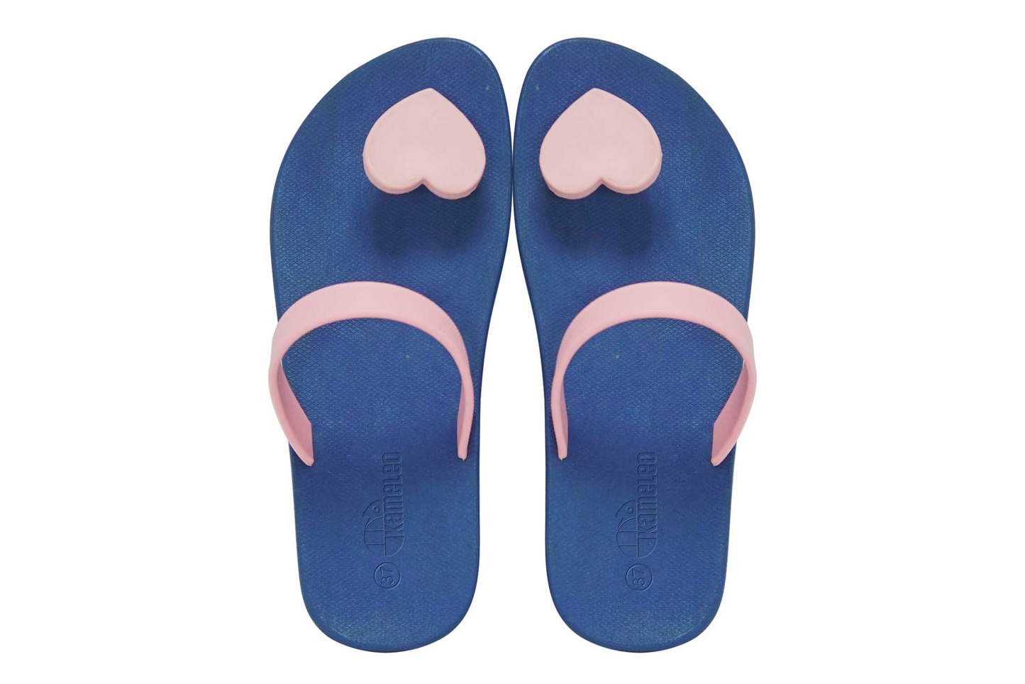 Poppi Heart Blue Sole LightPink Strap