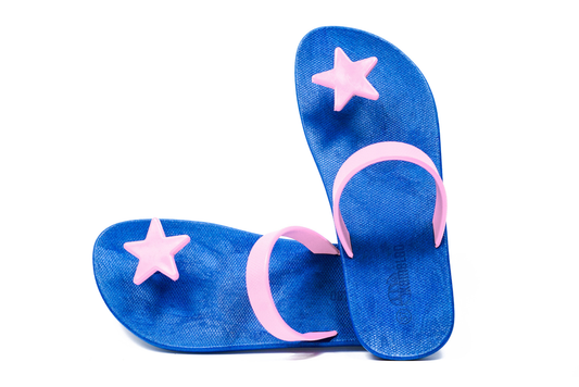 Poppi Star Blue Sole LightPink Strap