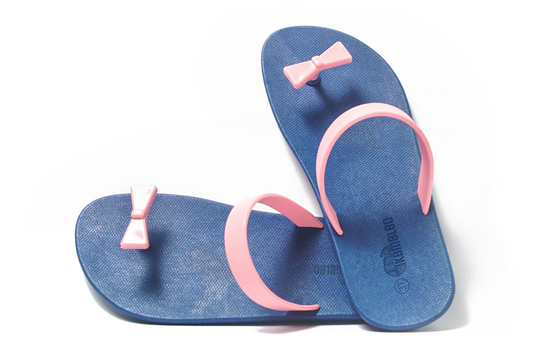 Poppi Bow Blue Sole LightPink Strap