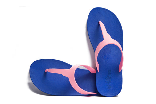 Thongs Blue Sole LightPink Strap