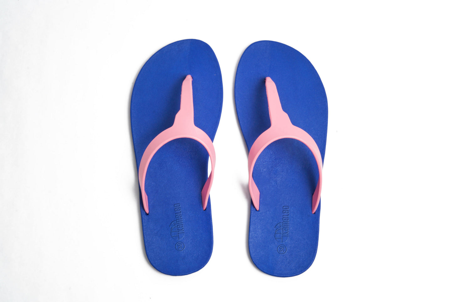 Thongs Blue Sole LightPink Strap