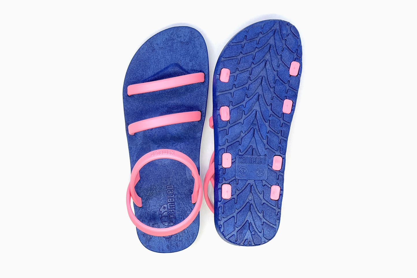 Twin Slim Blue Sole LightPink Strap