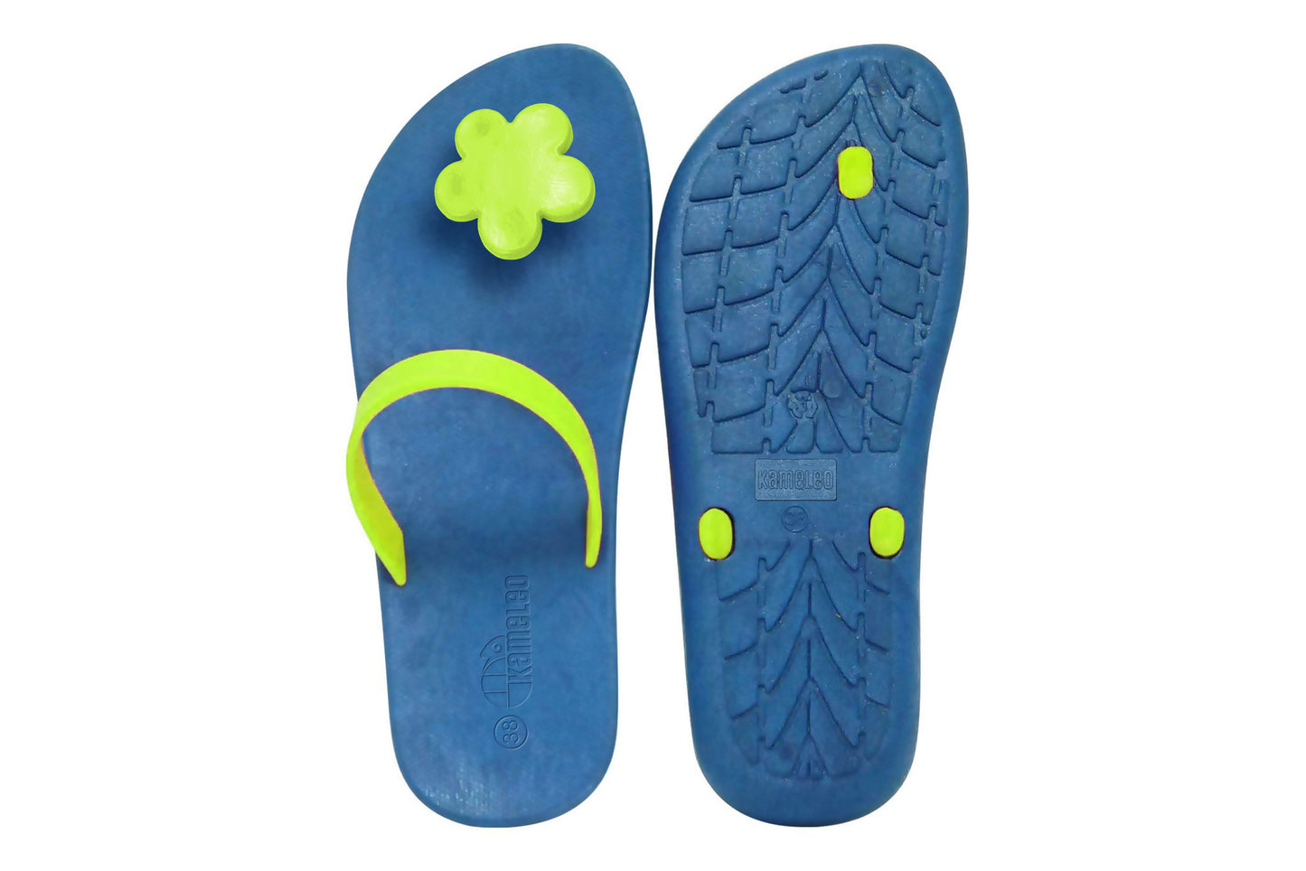 Poppi Flora Blue Sole Lime Strap