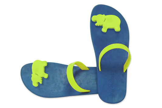 Poppi Hippo Blue Sole Lime Strap