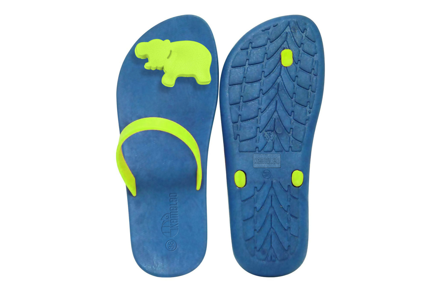 Poppi Hippo Blue Sole Lime Strap