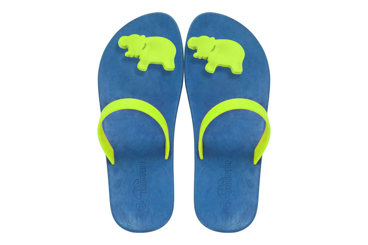 Poppi Hippo Blue Sole Lime Strap