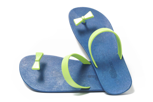 Poppi Bow Blue Sole Lime Strap