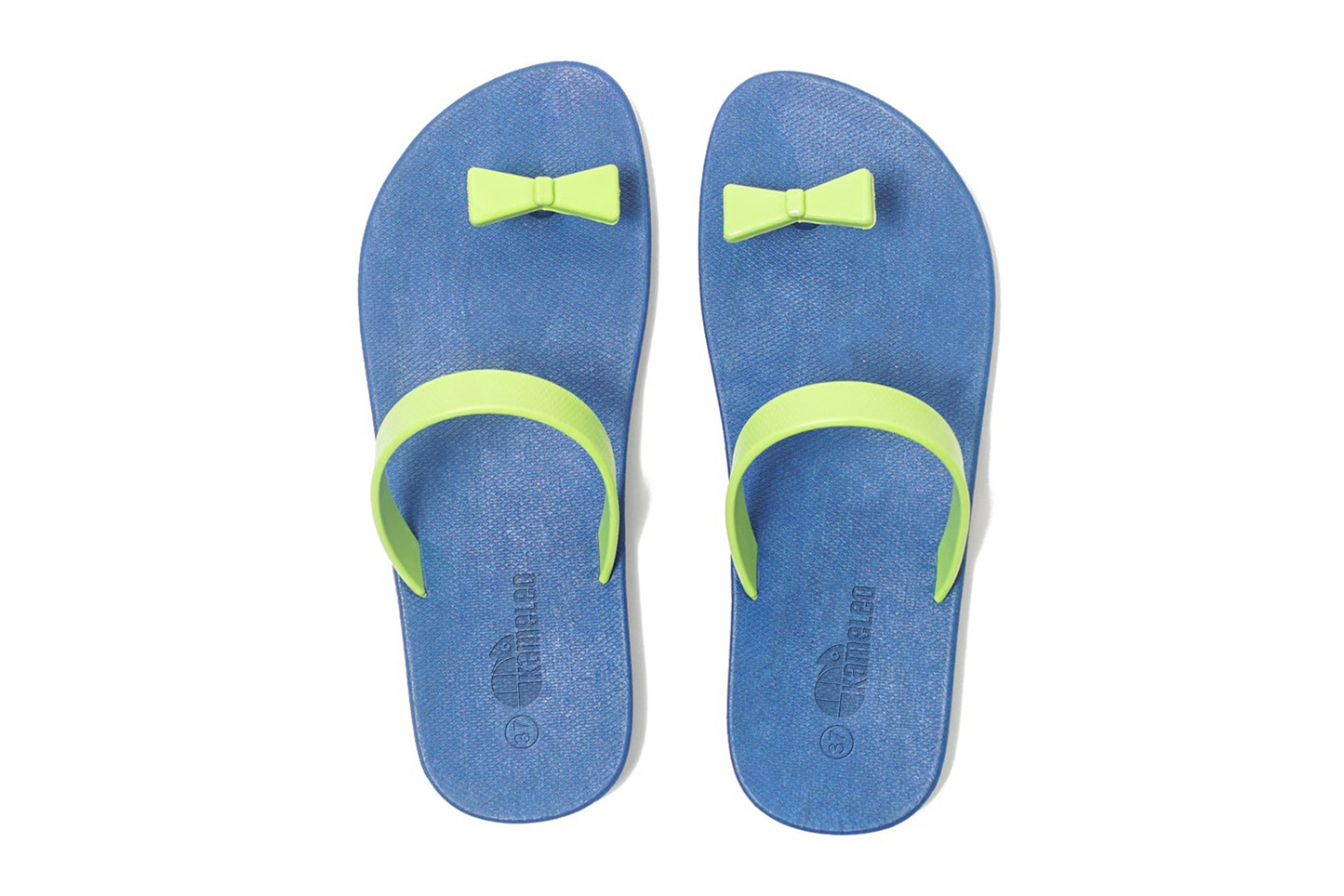 Poppi Bow Blue Sole Lime Strap