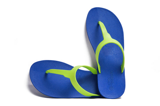 Thongs Blue Sole Lime Strap