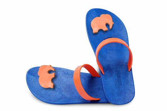 Poppi Ellie Blue Sole Orange Strap