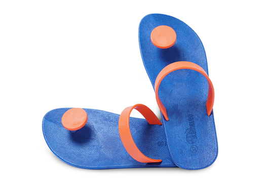 Poppi Dot Blue Sole Orange Strap