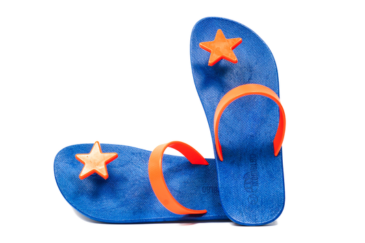 Poppi Star Blue Sole Orange Strap