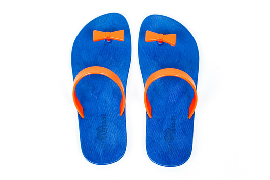 Poppi Bow Blue Sole Orange Strap