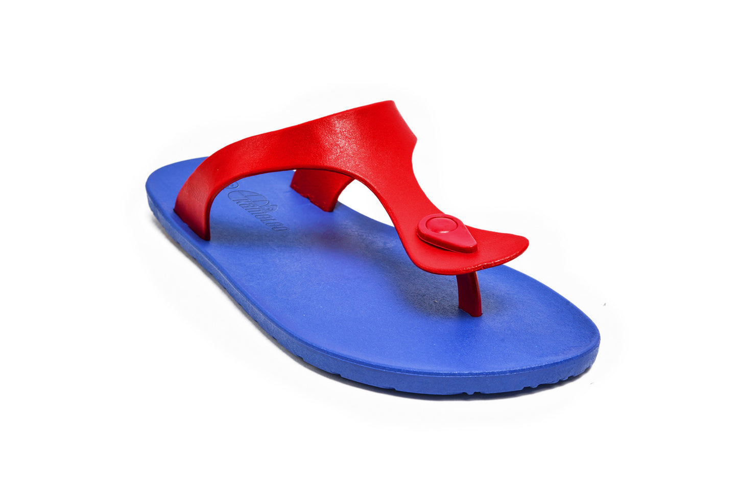Candy Blue Sole Red Strap