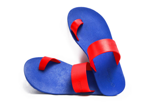 Pop Thumb Blue Sole Red Strap
