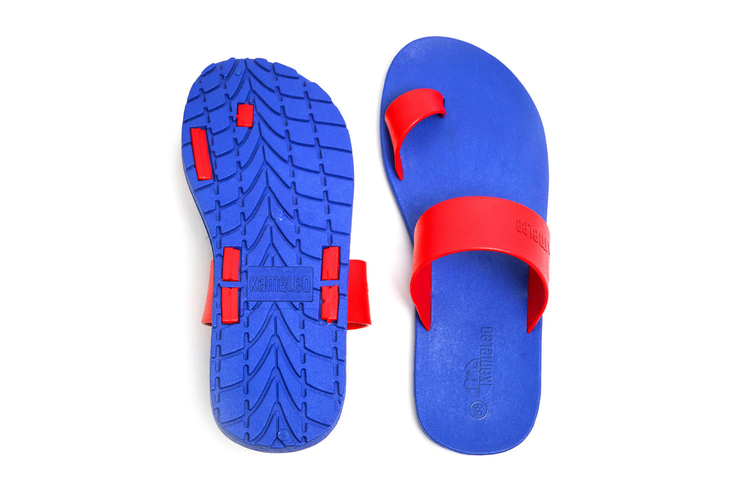 Pop Thumb Blue Sole Red Strap