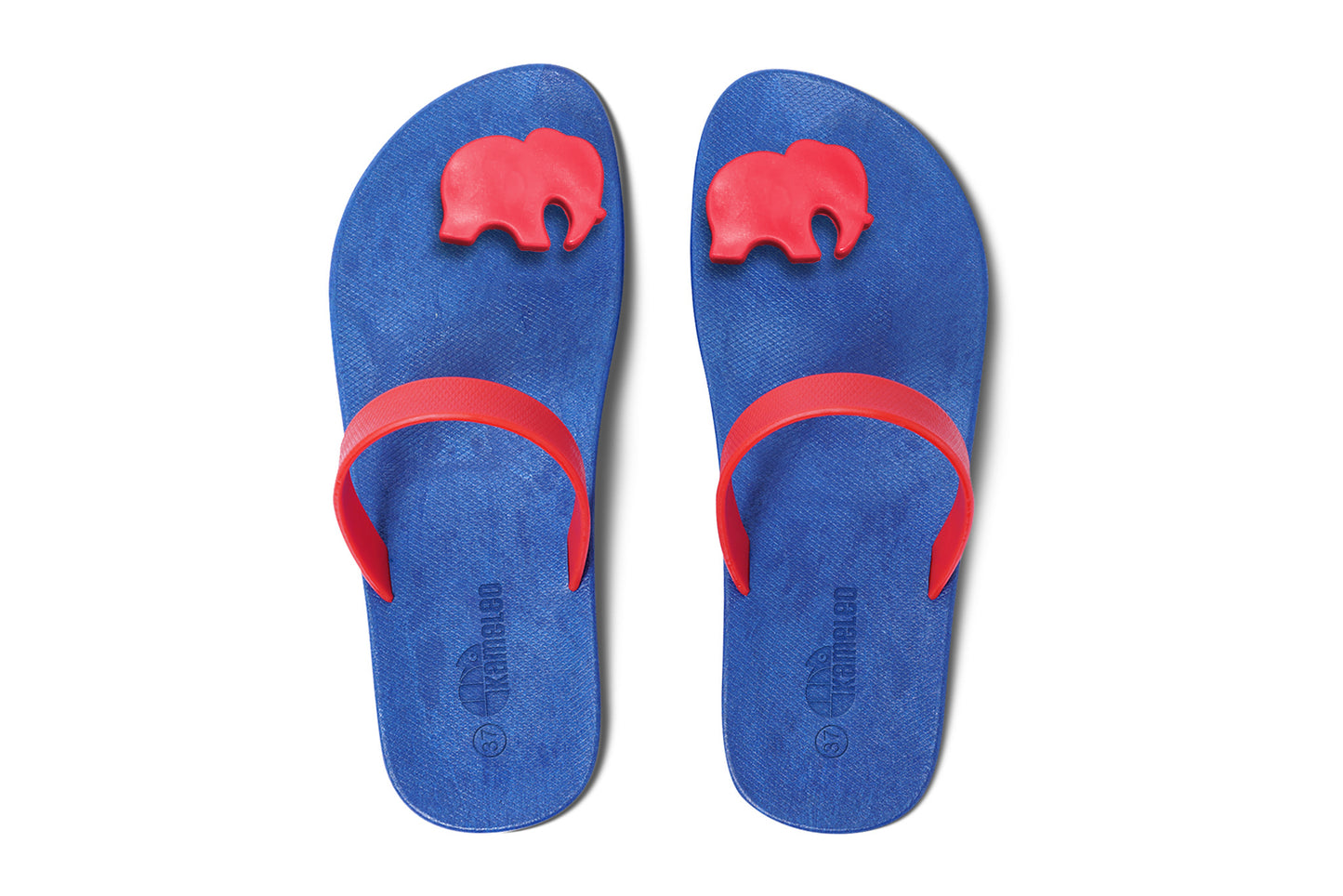 Poppi Ellie Blue Sole Red Strap