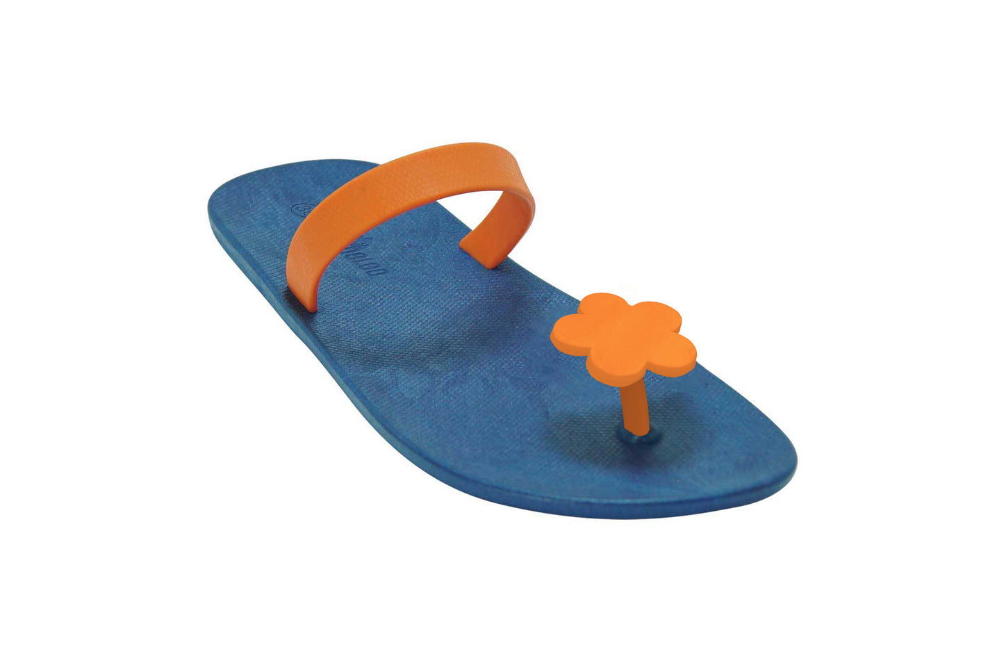 Poppi Flora Blue Sole Orange Strap