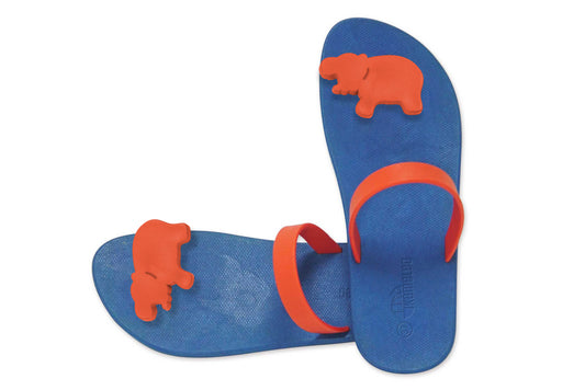 Poppi Hippo Blue Sole Red Strap