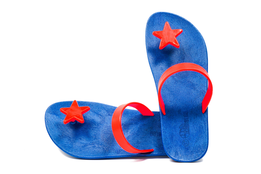 Poppi Star Blue Sole Red Strap